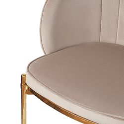 Стул Coral, велюр, серо-бежевый