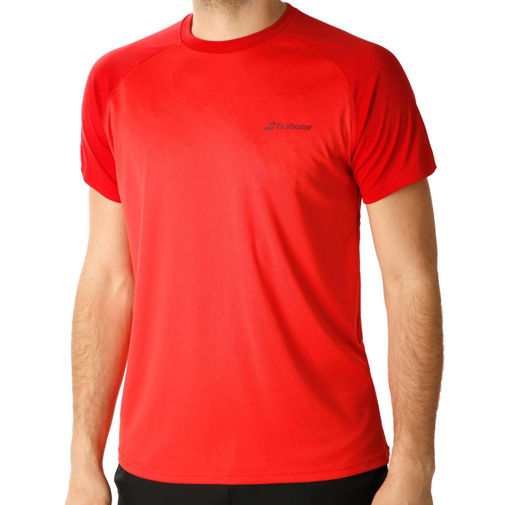 Мужское теннисное поло Babolat Play Crew Neck T-Shirt Men - Red