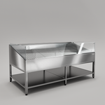 Нейтральная витрина для выкладки рыбы на льду (без охлаждения) Finist VF/1500