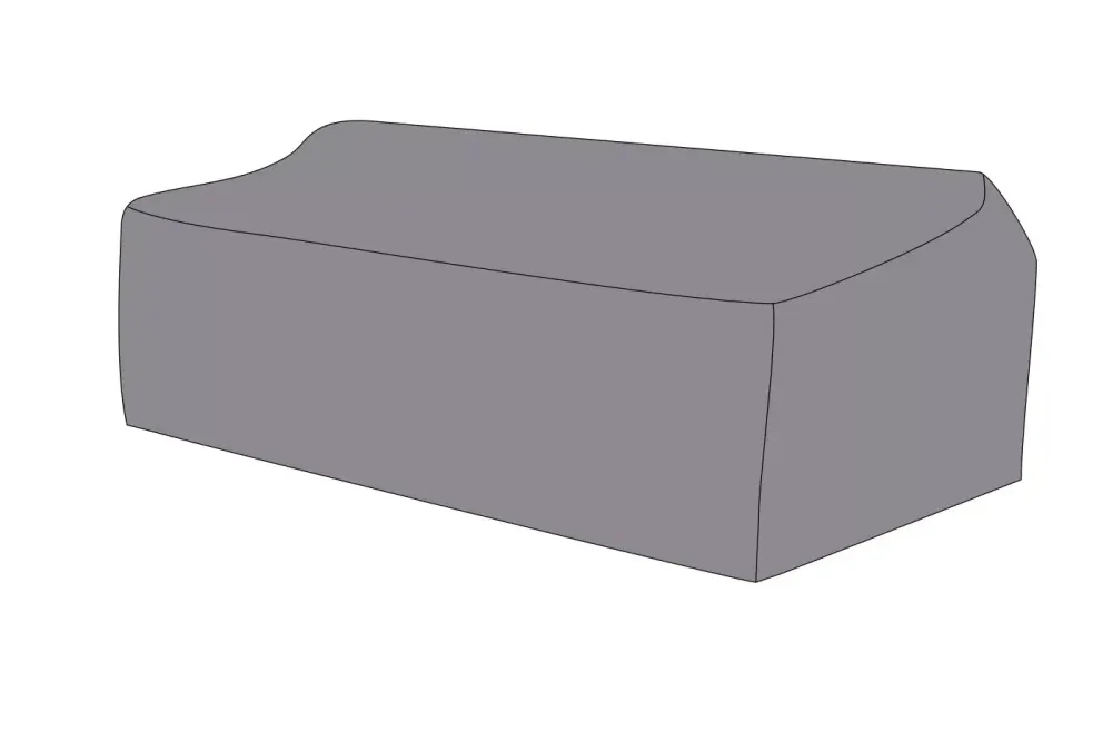 Защитный чехол на диван Гранада, трехместный 200×90×56 см, цвет серый