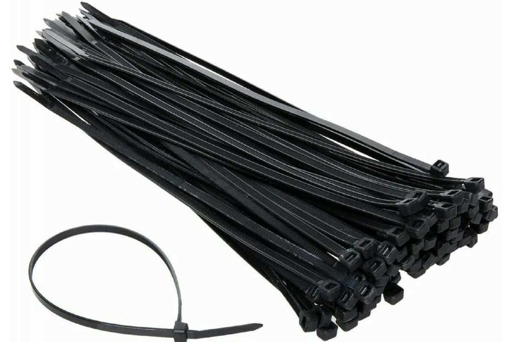 ХОМУТ НЕЙЛОНОВЫЙ 4,8*250 Ч (100 ШТ) ВИХРЬ