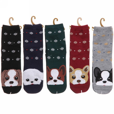 Носки женские «Новогодние друзья», микс 5 цветов, р-р 36-39