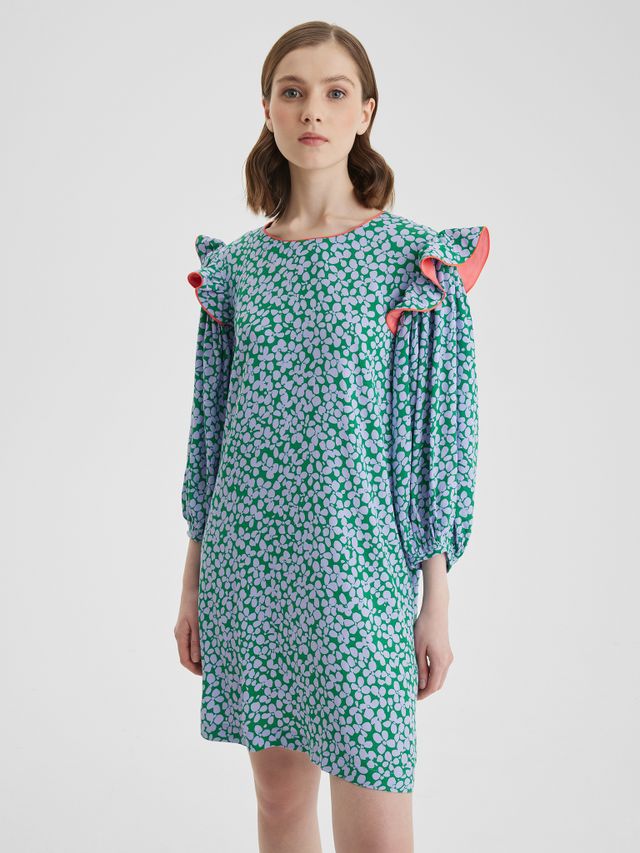 Платье с воланами "Фиалки"