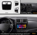 Магнитола для Renault Logan/Sandero 2014+ - Carmedia OL-9945 QLed, Android 12, TS10, CarPlay, 4G SIM-слот