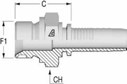 Фитинг DN 12 BSP (Ш) 1/2 ALFAGOMMA