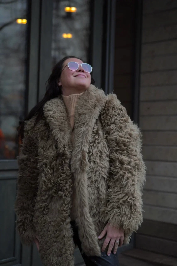 Дубленка двусторонняя Тиградо мокко