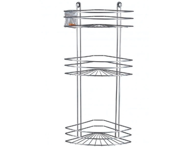 Полка 3-х ярусная угловая 600*280*180мм, хром