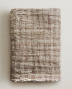 Zara Home плед из льна, зелёный, 140x190 см