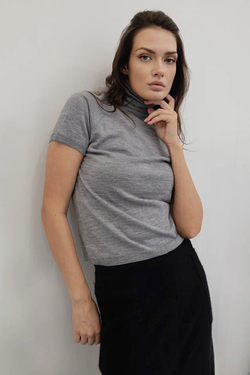 Водолазка с коротким рукавом