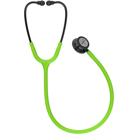 Стетоскоп Littmann Classic III, лимонно-лаймовый, дымчатая акустическая головка, голубой ствол (5875)