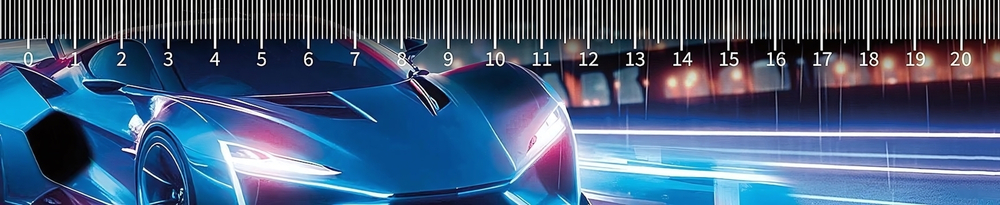 Закладка-линейка 20 см "City car 2025" (Пчелка)