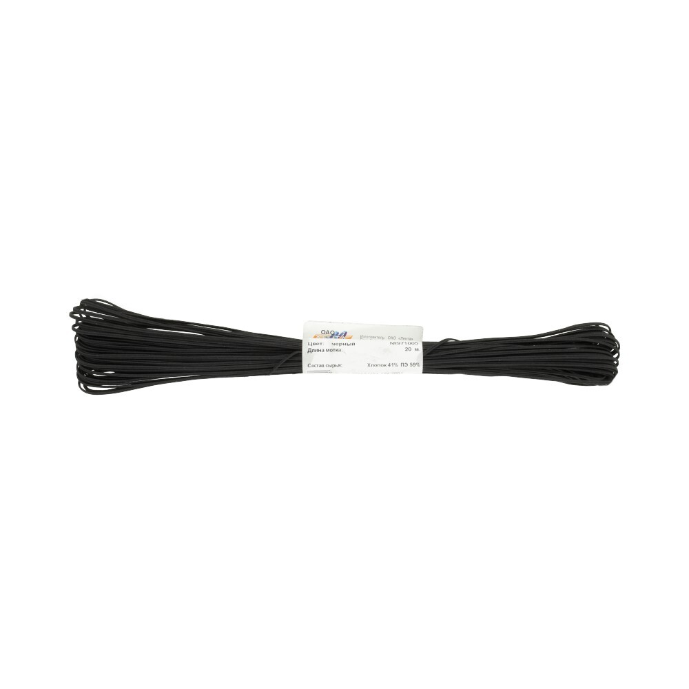 1с13 Тесьма отделочная сутаж (шнур отделочный) 1.8 мм , черный