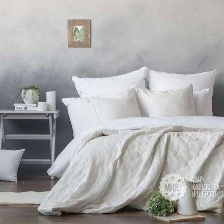 Покрывало для спальни велюровое ДОВВЕР (арт. BL02-288-01) - 230х250 см. - сливочное