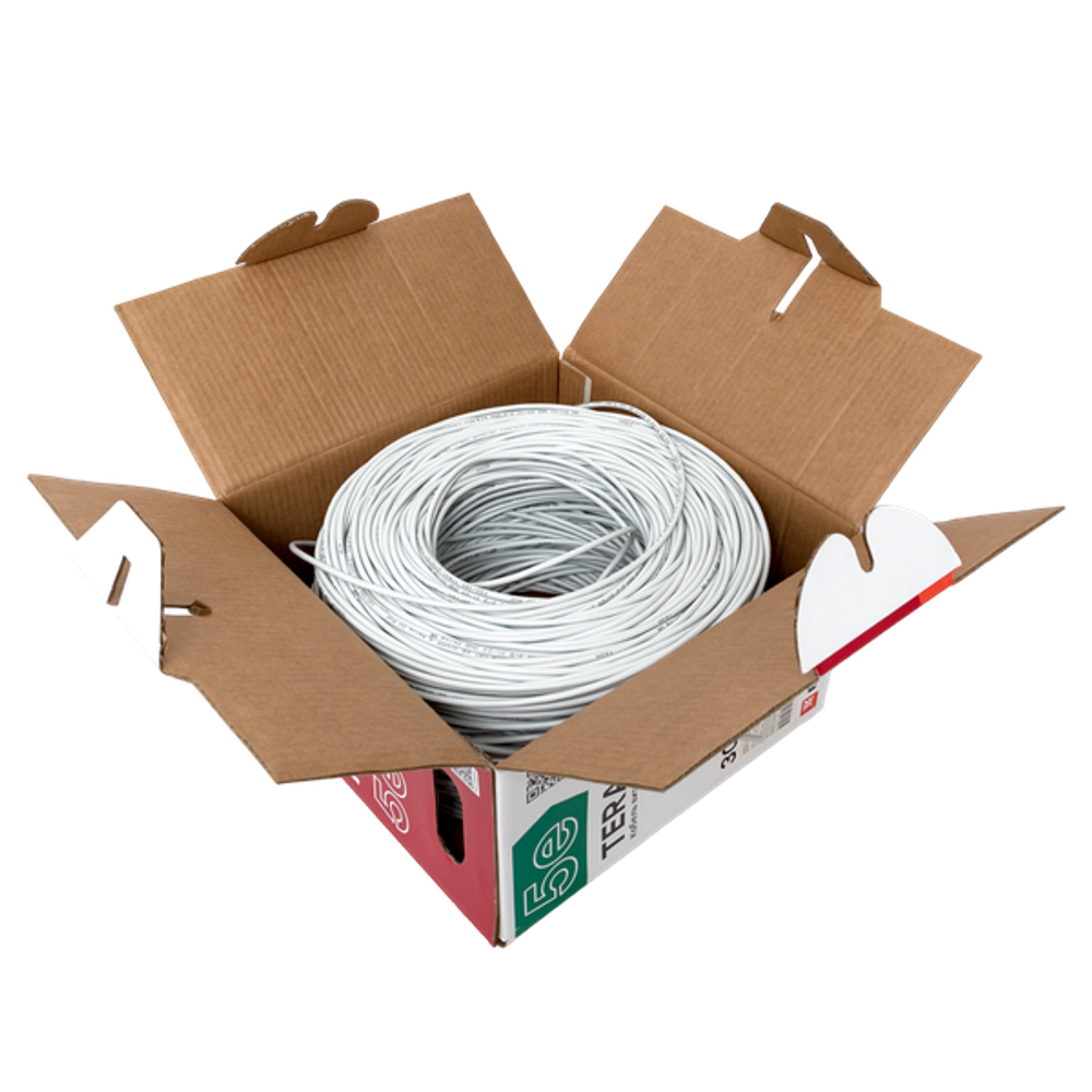 Кабель витая пара TERACOM Cat.5E U/UTP 4 пары solid оболочка PVC цвет серый (упак. 305м) (305.00 шт.)