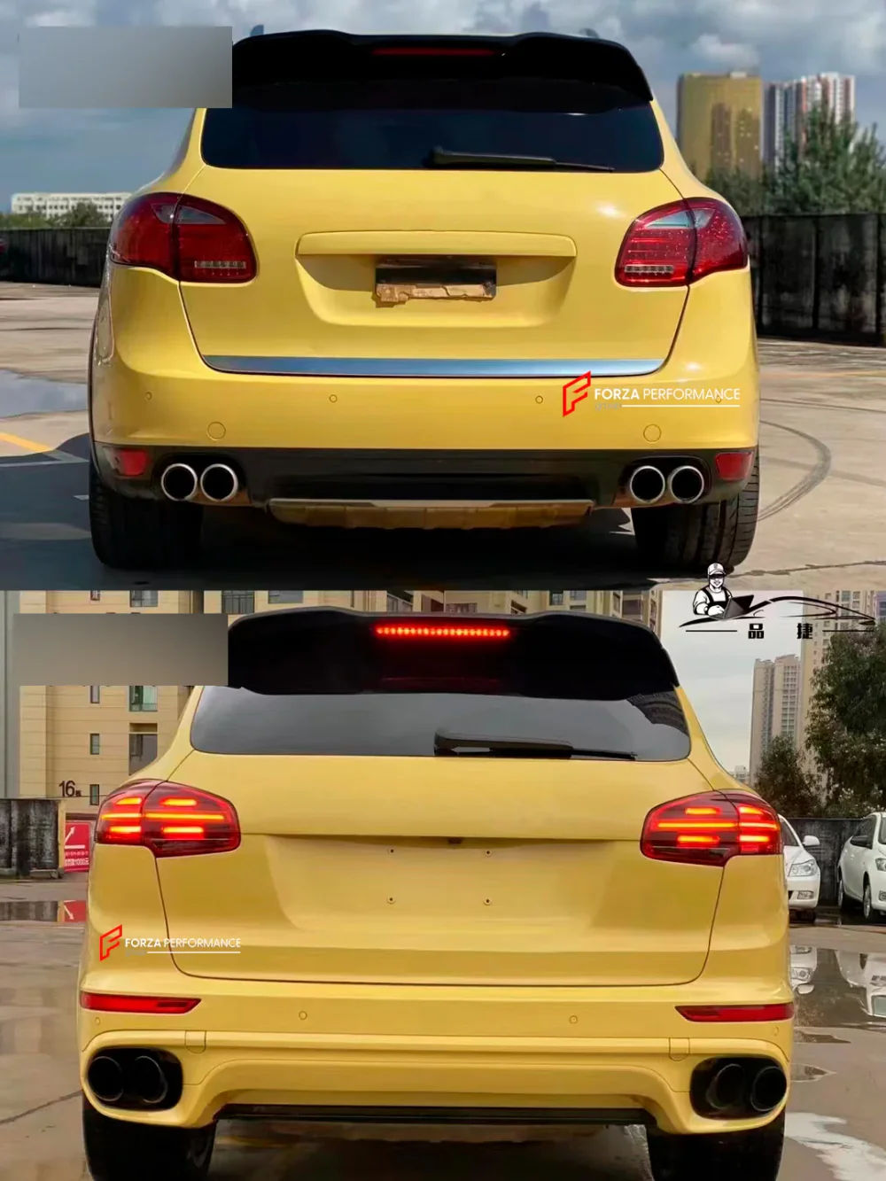Комплект переделки задней части в стиле 958.2 для PORSCHE CAYENNE 958.1