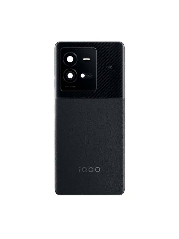 Задняя крышка для  Iqoo 10 Pro черная (Black) со стеклом камеры