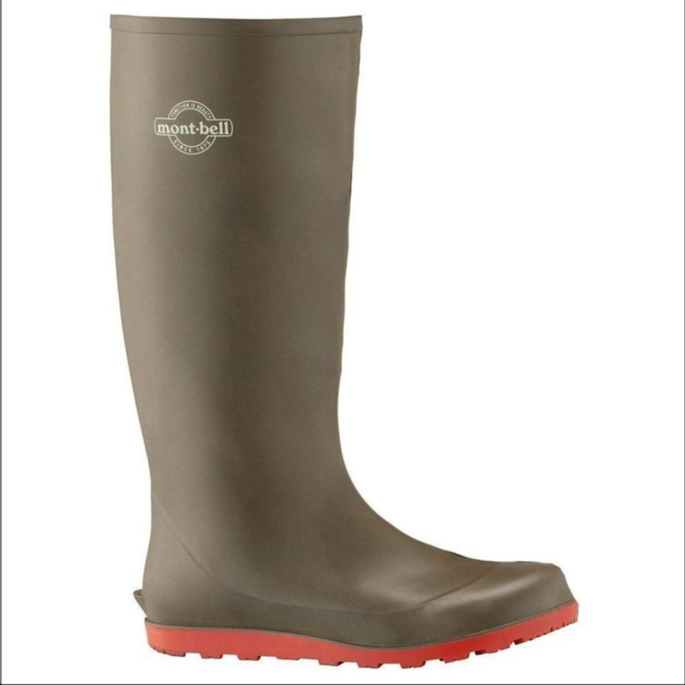 MONTBELL Waterproof And Wear resistant Knee High Rain Boots Unisex Olive