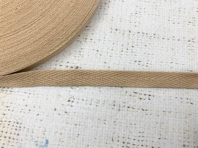Лента киперная, хлопок, ш. 1 см, бежевый