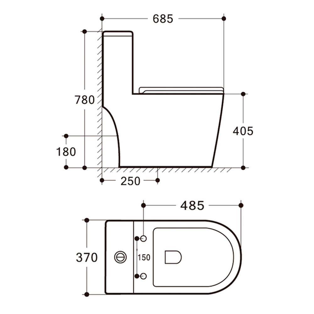Унитаз-моноблок безободковый WAVE ВЕГА/VEGA Торнадо1.0,гор,ниж,2-кн.арм,сид.дюро,м/л,быстр