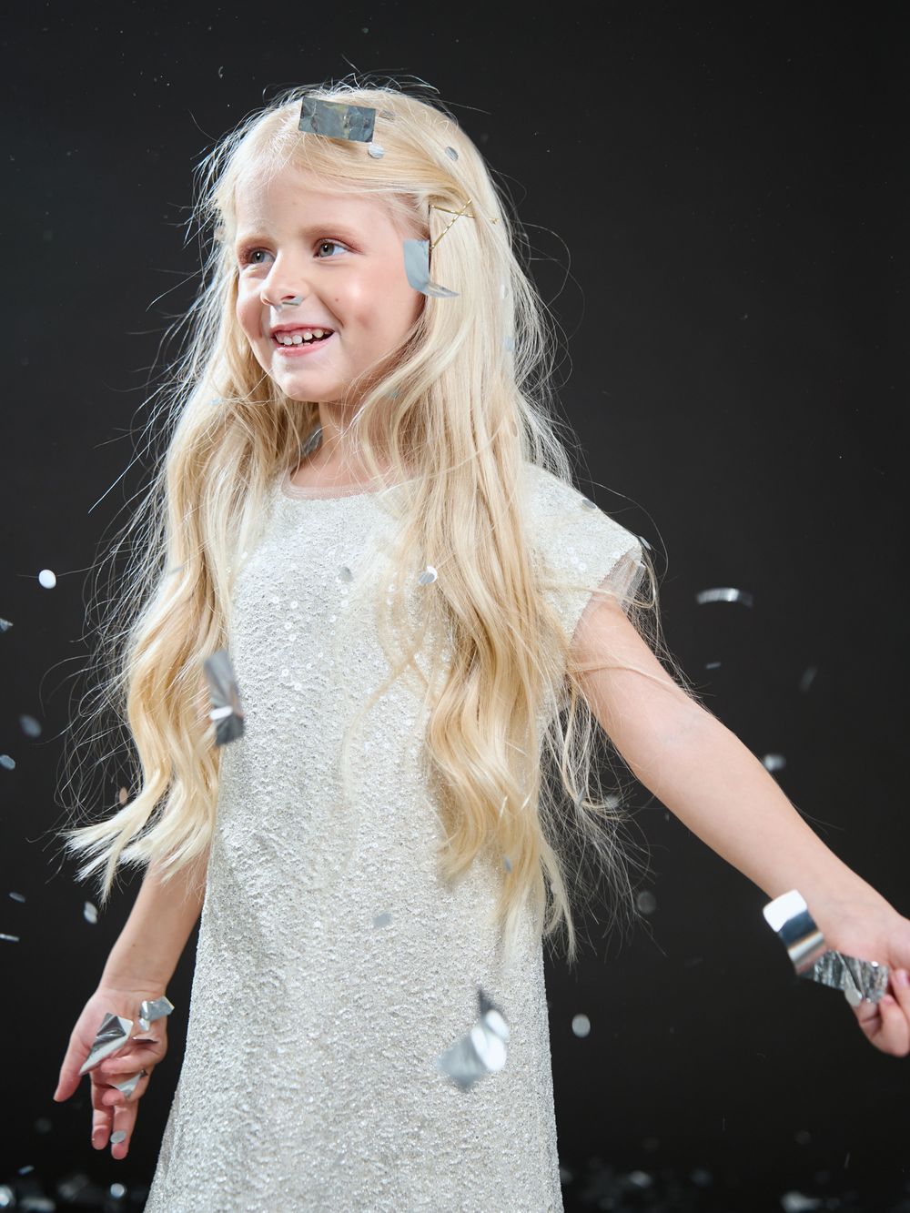 Платье с пайетками "Молоко"