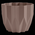 Кашпо для цветов пластиковое 0,8л d-13см «Геометрия» Мокачино