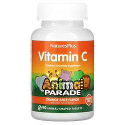 Natures Plus Kid Zinc 90 tab, Детский жевательный Цинк со вкусом мандарина