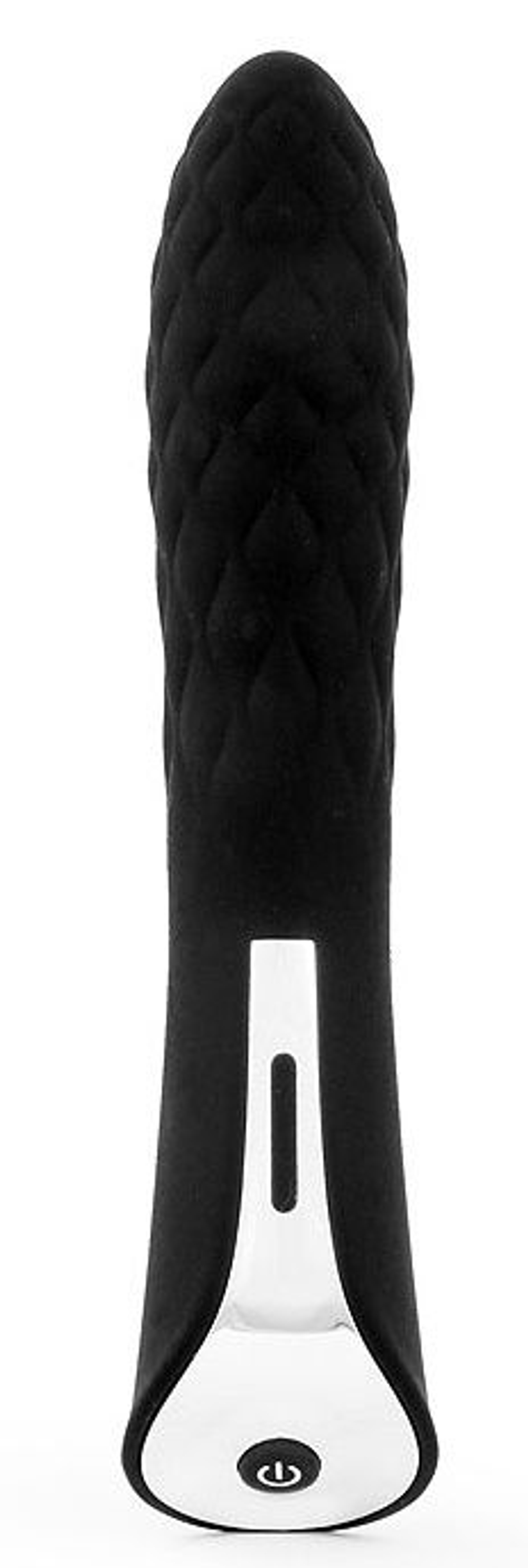 Черный стильный вибромассажер с 7 режимами пульсации - 20 см. (Цвет: черный)