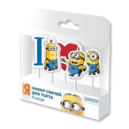 Свеча для торта на пиках Миньоны