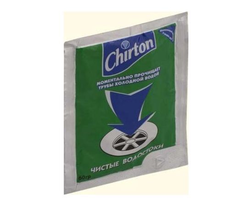 Чиртон Средство для прочистки труб холодной водой, порошок, 60гр * 5 штук