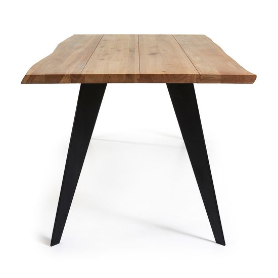 Стол Nack 180x100 Черный, натуральный дуб