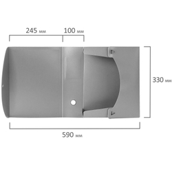 Короб архивный (330х245 мм), 100 мм, пластик, разборный, до 900 листов, серый, 0,9 мм, BRAUBERG "Energy", 236855