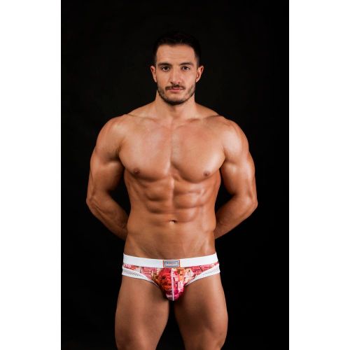 Трусы мужские слипы красные Boefje 34470