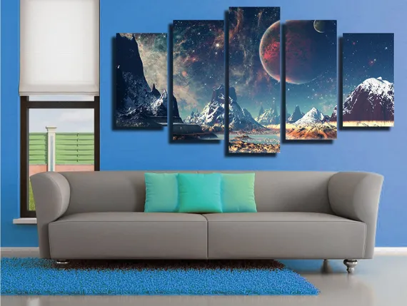 Модульная картина "Космический пейзаж"