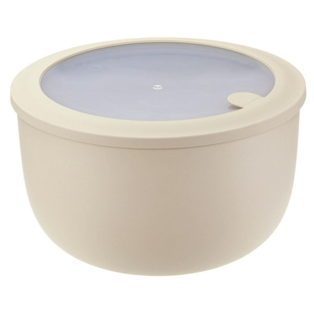 Миска пластик, 3.6 л, 22х13 см, латте, кругл, герм, Idea, Нео, М 1327