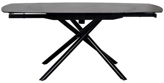 83MC-1957DT BL Стол обеденный раскл.керам.чёрный 178(120)*89*77