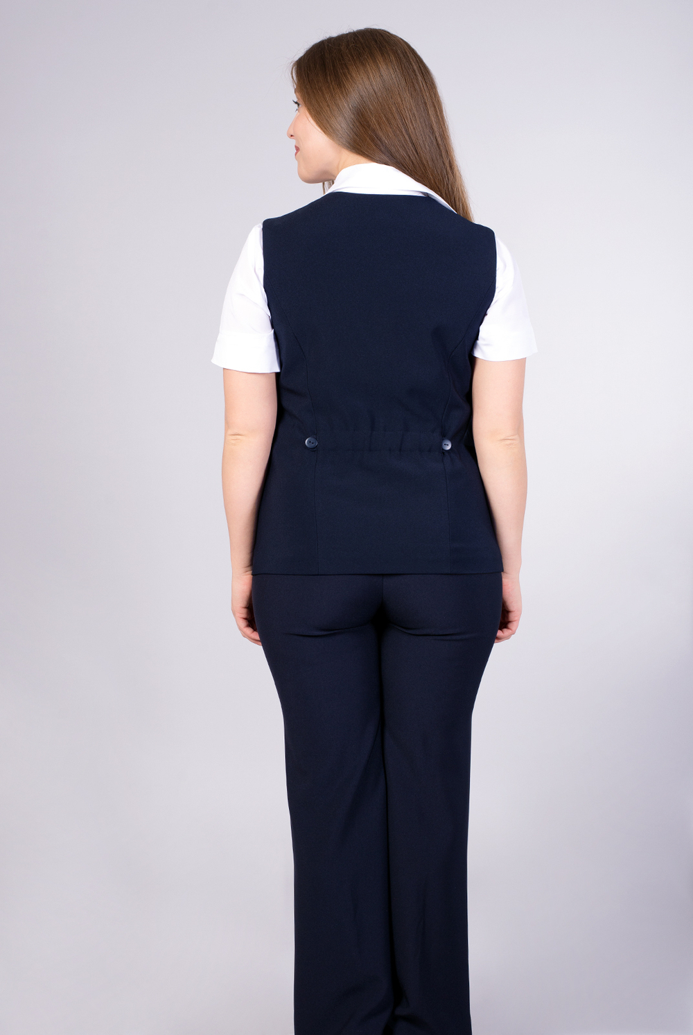 Жилет женский 3361зп, Тёмно тёмно син #70ТТСи063361зп