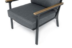 "Крокус" лаунж-зона 5-местная из алюминия, цвет темно-серый