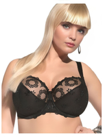 Бюстгальтер больших размеров Fortuna Kris Line черный, размер 70H