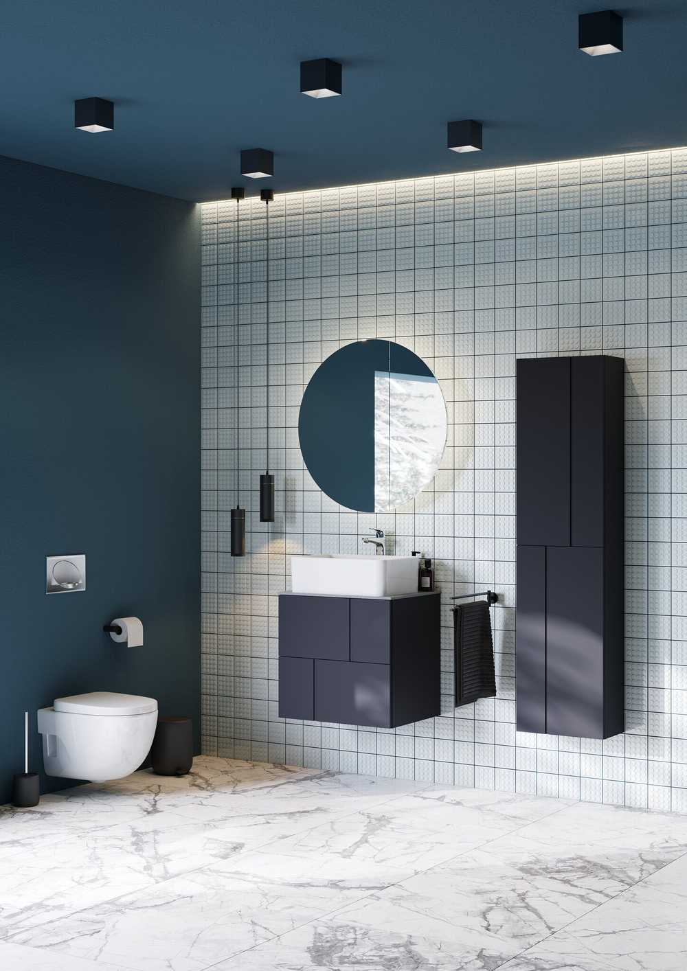 Столешница Roca Luna 60, керамогранит, серая ZRU9307770