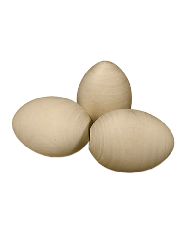 Яйцо 90*d70мм, отборное белое, деревянная заготовка, набор 2шт