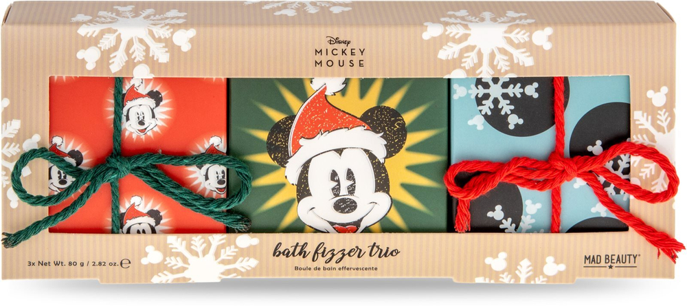 Mad Beauty Mickey Mouse Jingle All The Way - подарочный набор бомбочек для ванн /   240  g  / GTIN 5060895833775