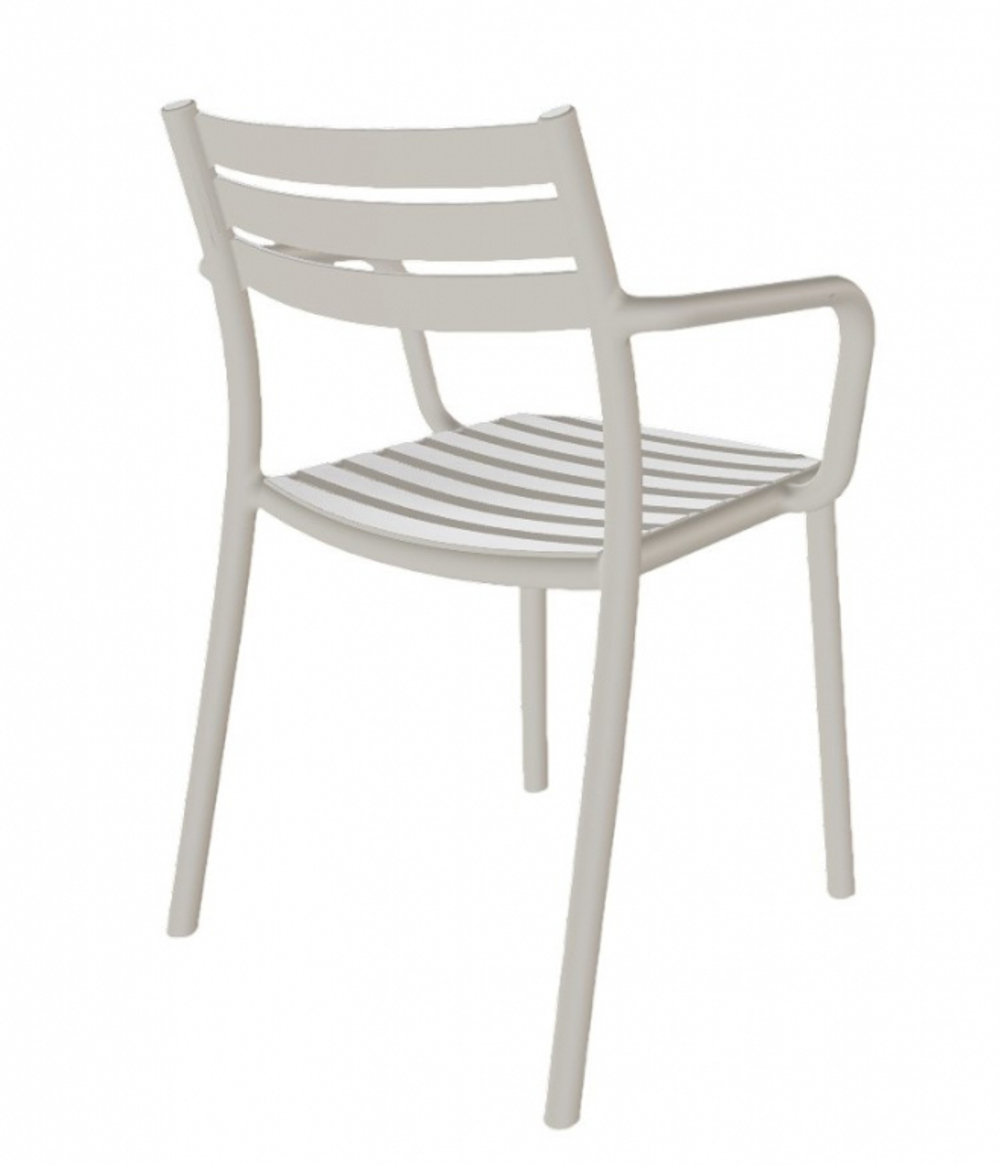 Кресло пластиковое Papatya Hisar-K, светло-серый