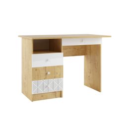 Стол письменный "Сканди" СТД 1070.1 (дуб бунратти/белый глянец)