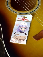 Стикеры - Аниме девочка кошка с фиолетовыми волосами