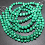 Малахит А бусины 7,5мм 9,5мм