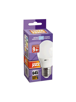 Лампа светодиодная PLED-SP 9Вт G45 шар 5000К холод. бел. E27 820лм 230В JazzWay 2859662A