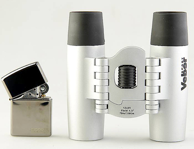 Бинокль Veber Sport БН 12x25 серебристый