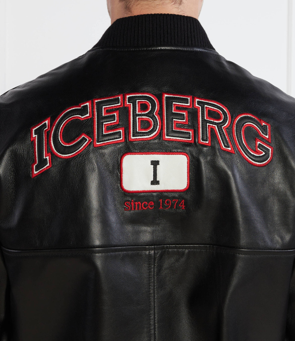 Кожаная куртка бомбер Iceberg - черный(235 I1P ZO21 6802)