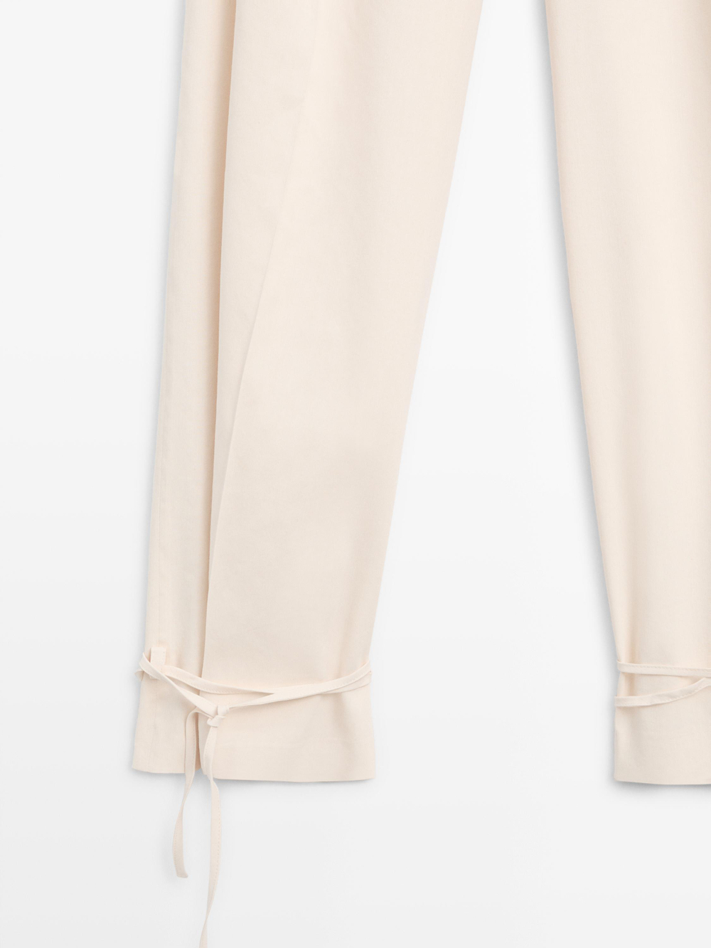 Massimo Dutti Свободные брюки бочкообразного кроя, песочный