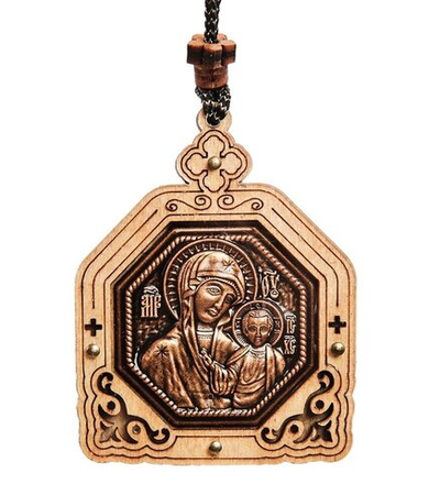 КФ-306/1 Подвеска в машину деревянная ''Богородица Казанская''